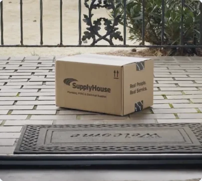 SupplyHouse box delivered to a doorstep